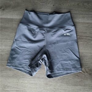 AYBL Women's Greyish Blue High-Waist Active Shorts